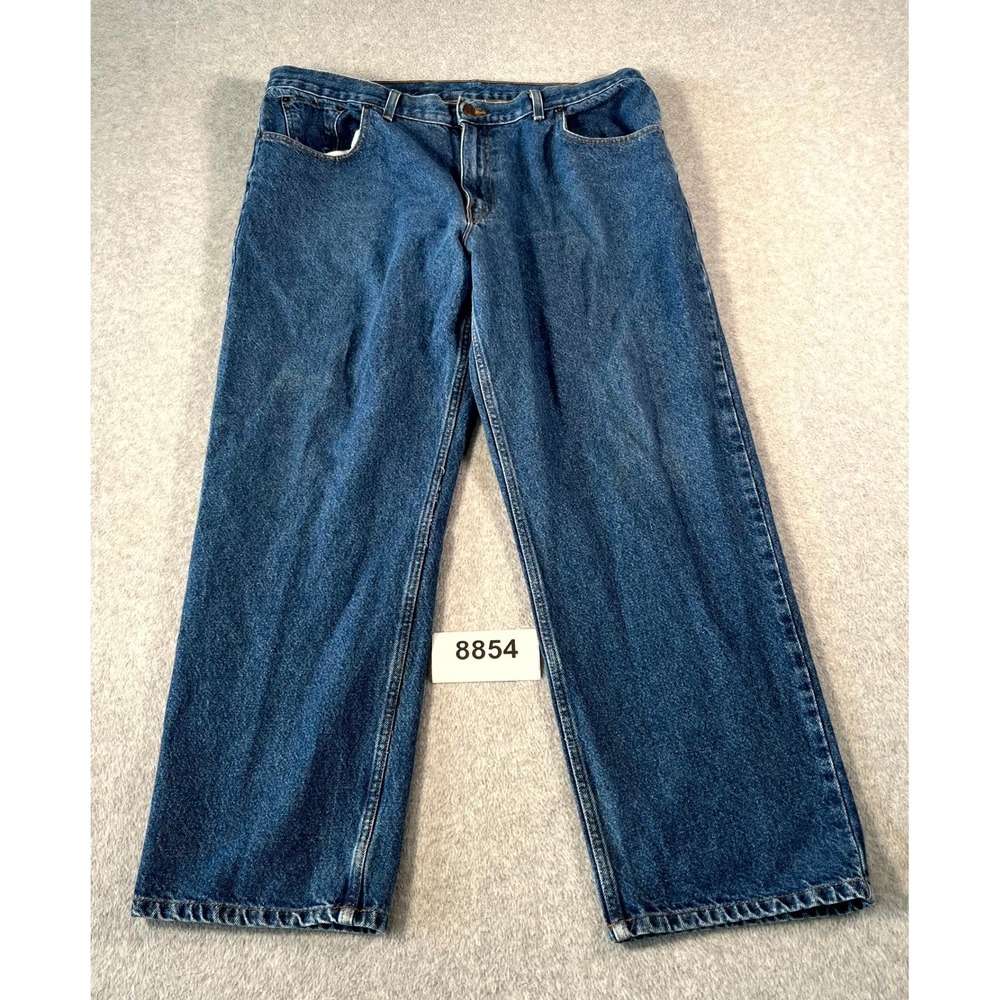 AStar Denim Rugged Wear Jeans Mens 42x34 Blue Denim Cotton Straight Leg Casual